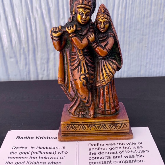 Rhada-Krishna Brass Figurine Statue - Picture 6 of 9